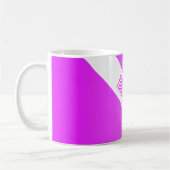 NUR FARBgradienten Neon Pink + Ihr Text Kaffeetasse (Links)