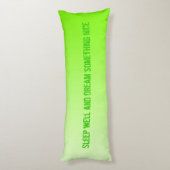 NUR FARBgradienten - Neongrün + Text Seitenschläferkissen (Rückseite (Vertikal))