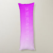 NUR FARBgradienten - Neonrosa + Ihr Text Seitenschläferkissen (Rückseite (Vertikal))