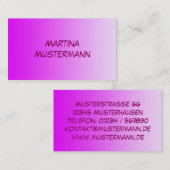 NUR FARBgradienten - Neonrosa Visitenkarte (Vorne/Hinten)