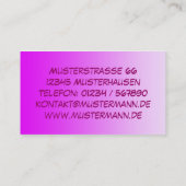 NUR FARBgradienten - Neonrosa Visitenkarte (Rückseite)
