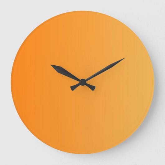 NUR FARBgradienten - orange Große Wanduhr (Vorderseite)