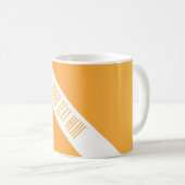 NUR FARBgradienten orange + Ihr Text Kaffeetasse (VorderseiteRechts)