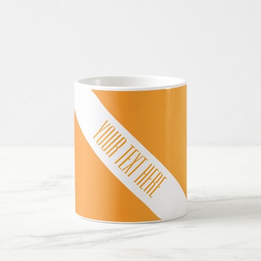 NUR FARBgradienten orange + Ihr Text Kaffeetasse (Mittel)