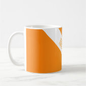 NUR FARBgradienten orange + Ihr Text Kaffeetasse (Links)