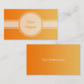 NUR FARBgradienten - orange + Text Visitenkarte (Vorne/Hinten)