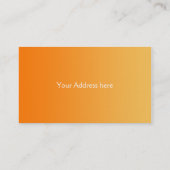 NUR FARBgradienten - orange + Text Visitenkarte (Rückseite)