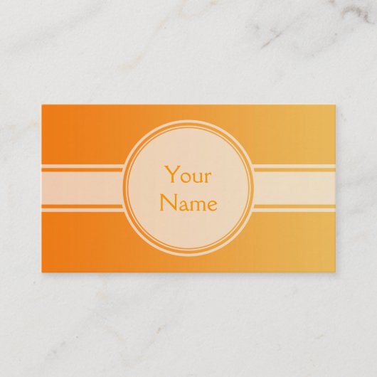 NUR FARBgradienten - orange + Text Visitenkarte (Vorderseite)