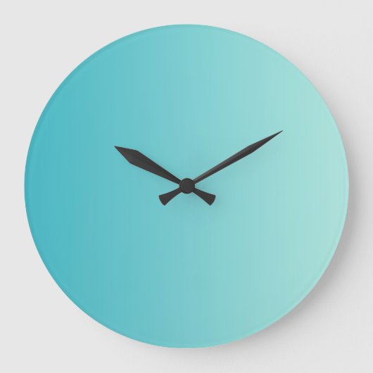 NUR FARBgradienten - Ozeanblau Große Wanduhr (Vorderseite)