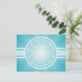 NUR FARBgradienten - Ozeanblauer Star Postkarte (Stehend Vorderseite)
