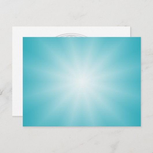 NUR FARBgradienten - Ozeanblauer Star Postkarte (Vorne/Hinten)