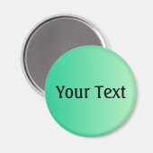 NUR FARBgradienten Ozeangrün + Ihr Text Magnet (Vorderseite/Rückseite)