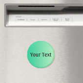 NUR FARBgradienten Ozeangrün + Ihr Text Magnet (In Situ (Geschirrspüler))