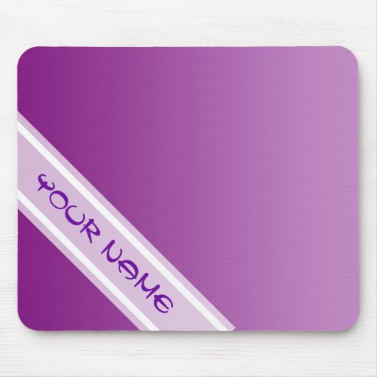 NUR FARBgradienten - Pflaume + Ihr Name Mousepad (Vorne)
