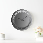 NUR FARBgradienten - Ringe mit spitzen Uhrzeigersi Große Wanduhr (Zuhause)