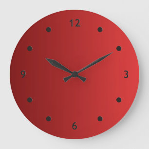 NUR FARBgradienten - rote Liebe + Punkt der Bildfl Große Wanduhr