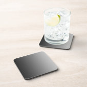 NUR FARBgradienten - schwarz grau Getränkeuntersetzer (Rechte Seite)