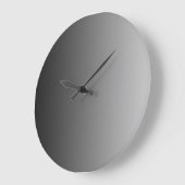 NUR FARBgradienten - schwarz grau Große Wanduhr (Winkel)