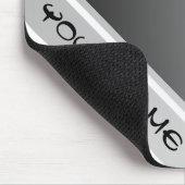 NUR FARBgradienten - schwarz grau + Ihr Name Mousepad (Ecke)