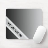 NUR FARBgradienten - schwarz grau + Ihr Name Mousepad (Mit Mouse)