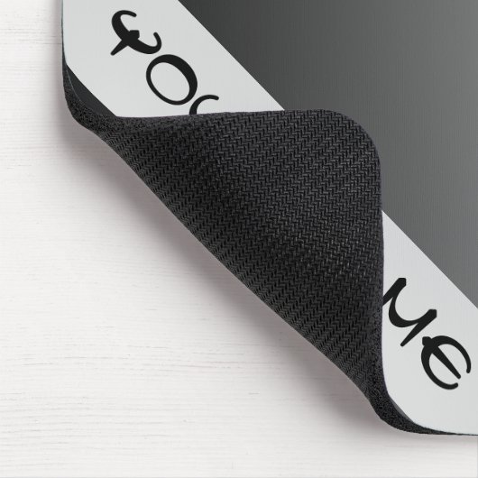 NUR FARBgradienten - schwarz grau + Ihr Name Mousepad (Ecke)