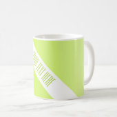 NUR FARBgradienten sind grün und Ihr Text ist grün Kaffeetasse (VorderseiteRechts)