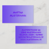 NUR FARBgradienten - violett Visitenkarte (Vorne/Hinten)