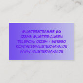 NUR FARBgradienten - violett Visitenkarte (Rückseite)