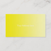 NUR FARBgradienten - Zitronengelb + Ihr Text Visitenkarte (Rückseite)