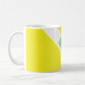 NUR FARBgraditionen, Zitronengelb + Text Kaffeetasse (Links)
