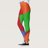 Nur Farbhintergrund - grün, blau Leggings (Links)