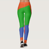 Nur Farbhintergrund - grün, blau Leggings (Rückseite)