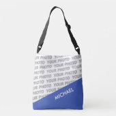 NUR FARBRETTEN - blau + Ihre Ideen Tragetaschen Mit Langen Trägern (Rückseite)