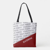 NUR FARBRETTEN - Dunkelrot + Ihre Ideen Tasche (Rückseite)