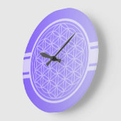 NUR FARBSTOFFE - Blume des Lebens Große Wanduhr (Winkel)