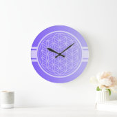NUR FARBSTOFFE - Blume des Lebens Große Wanduhr (Zuhause)