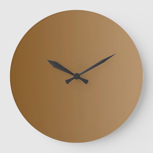 NUR FARBSTOFFE - braun Große Wanduhr (Vorderseite)