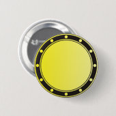 NUR FARBSTOFFE - Gelbe Zitrone + Ringe & Punkte Button (Vorne & Hinten)