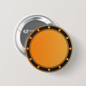 NUR FARBSTOFFE - Orange + Ringe & Punkte schwarz Button (Vorne & Hinten)