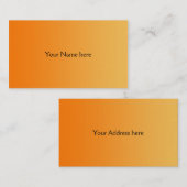 NUR Farbstoffe - Orange Visitenkarte (Vorne/Hinten)