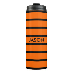 NUR FARBSTREIFEN - orange + Ihr Backgr. Ideen Thermosbecher