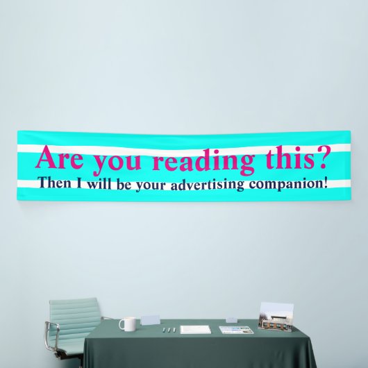 NUR FARBSTREIFEN - Türkis + Ihr Rücken. Banner (Messeveranstaltung)