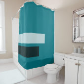 NUR FARBSTRIPEN - weiß und schwarz, transparent Duschvorhang (Beispiel)