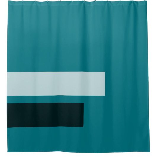 NUR FARBSTRIPEN - weiß und schwarz, transparent Duschvorhang (Vorderseite)