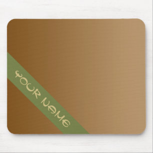 NUR FARBVERLAUFE - braun + Ihr Name Mousepad