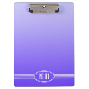 NUR FARBVERLAUFS-Violett + Ihr Text Klemmbrett
