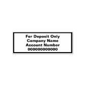 Nur fett gedruckte Firmennamen und -konto für die Permastempel (Design)