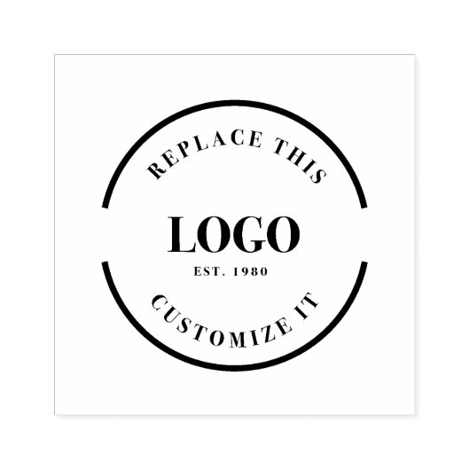 Nur Firmenlogo Gummistempel (Prägung)