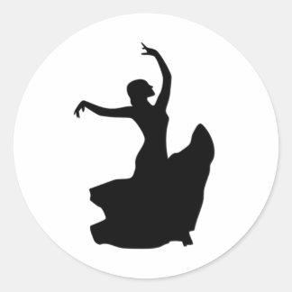 Nur Flamenco-Tänzer Runder Aufkleber