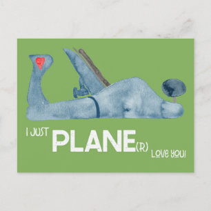 Nur Flugzeug(r) Liebe Sie Tool Valentines Postkart Postkarte